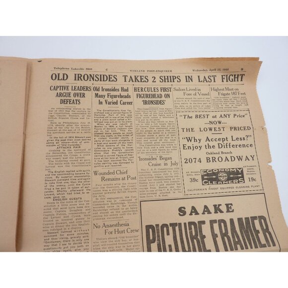 The Oakland post Enquirer Welcome Old ironsides April 1933 souvenir ed very rare - Picture 11 of 15